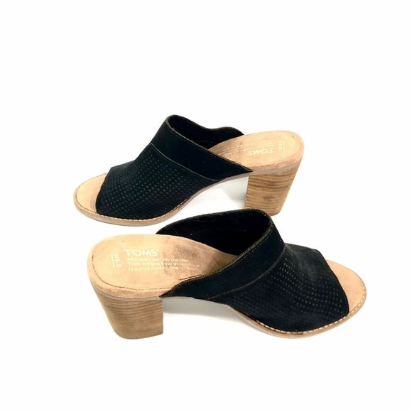 TOMS Size 8.5 W Leather Majorca Mule Sandal - Picture 5 of 9